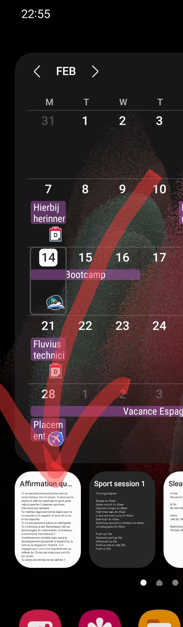 bloc note sur smartphone